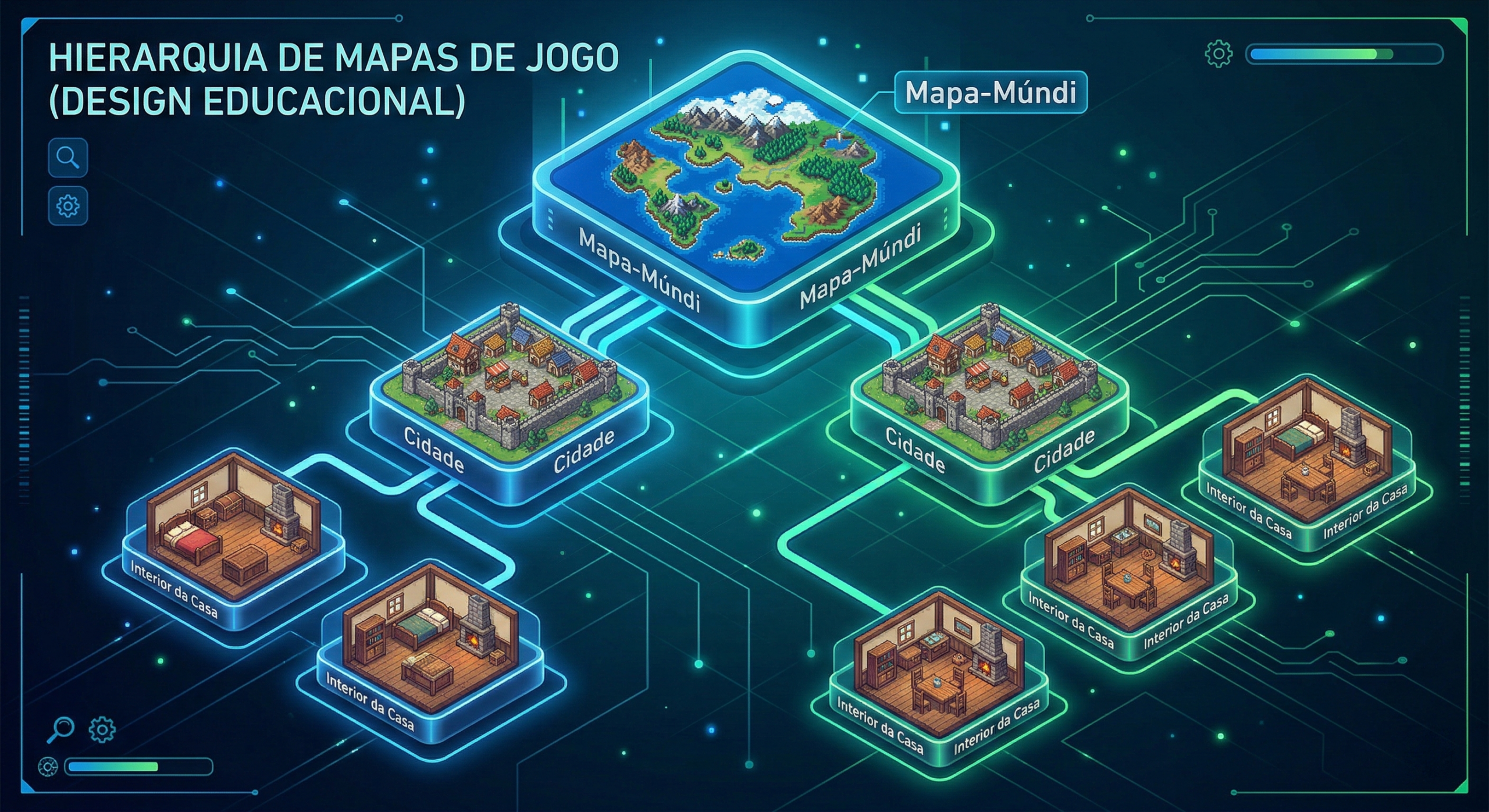 Aula 4: O Robô Construtor (Geração Procedural) e as Gavetas de Mapas