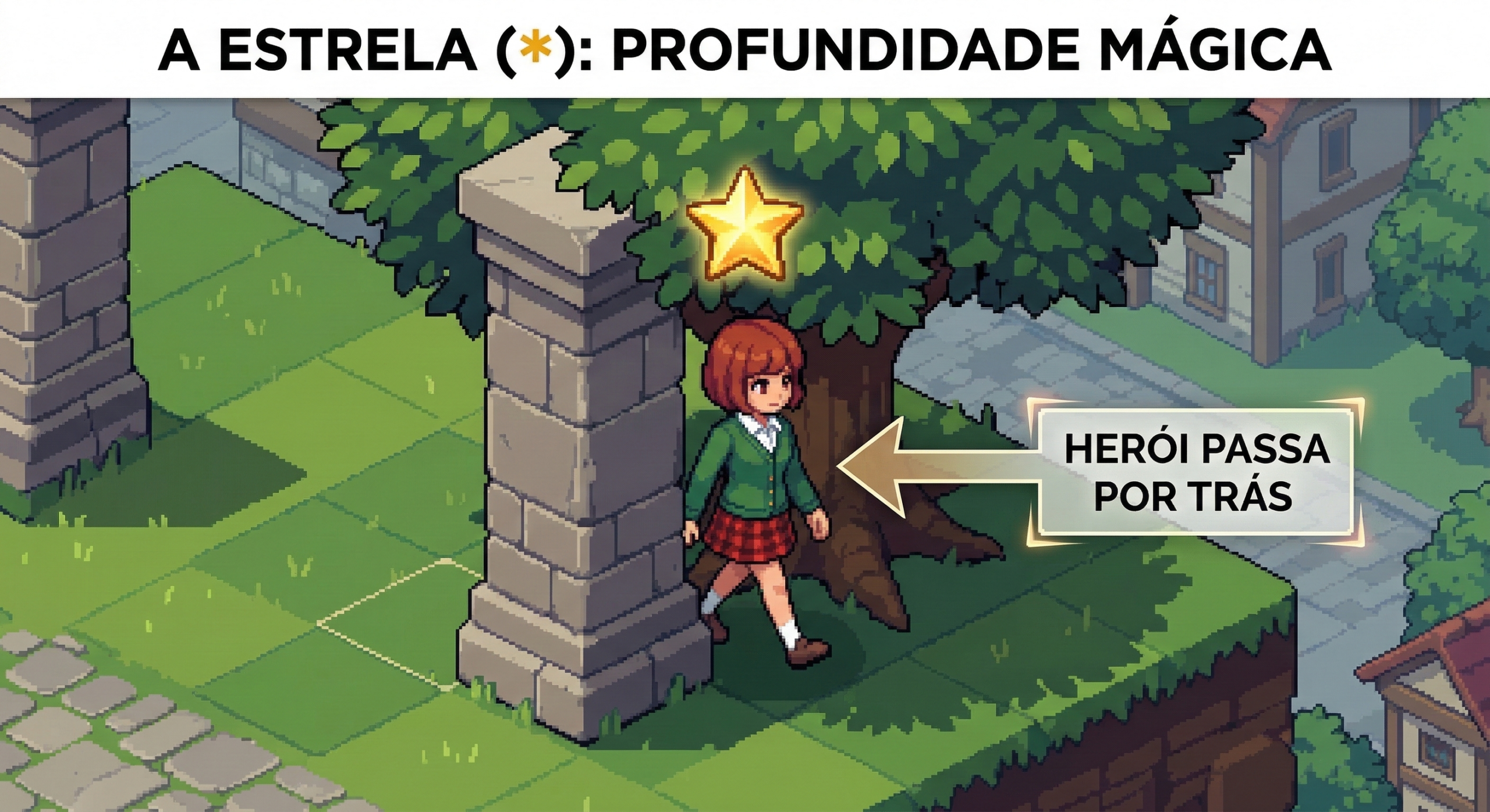 Ilustração do símbolo de estrela amarela (*).