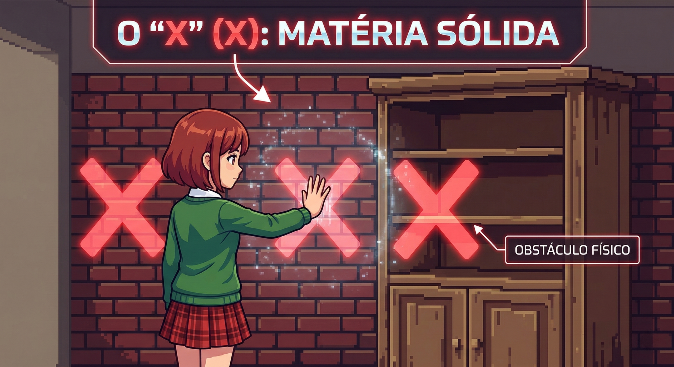 Ilustração do símbolo de X vermelho.