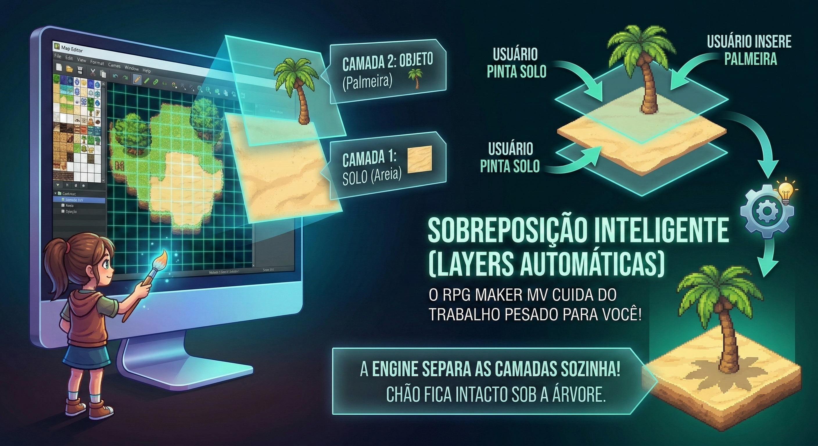 Sobreposição de itens no cenário.