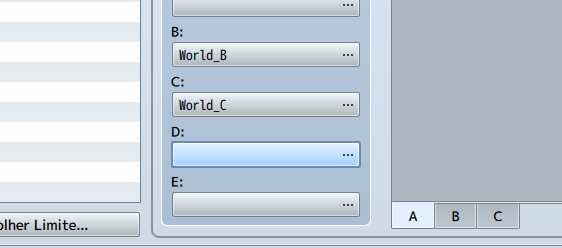 Seção Imagens na aba Tilesets, focando nos slots.